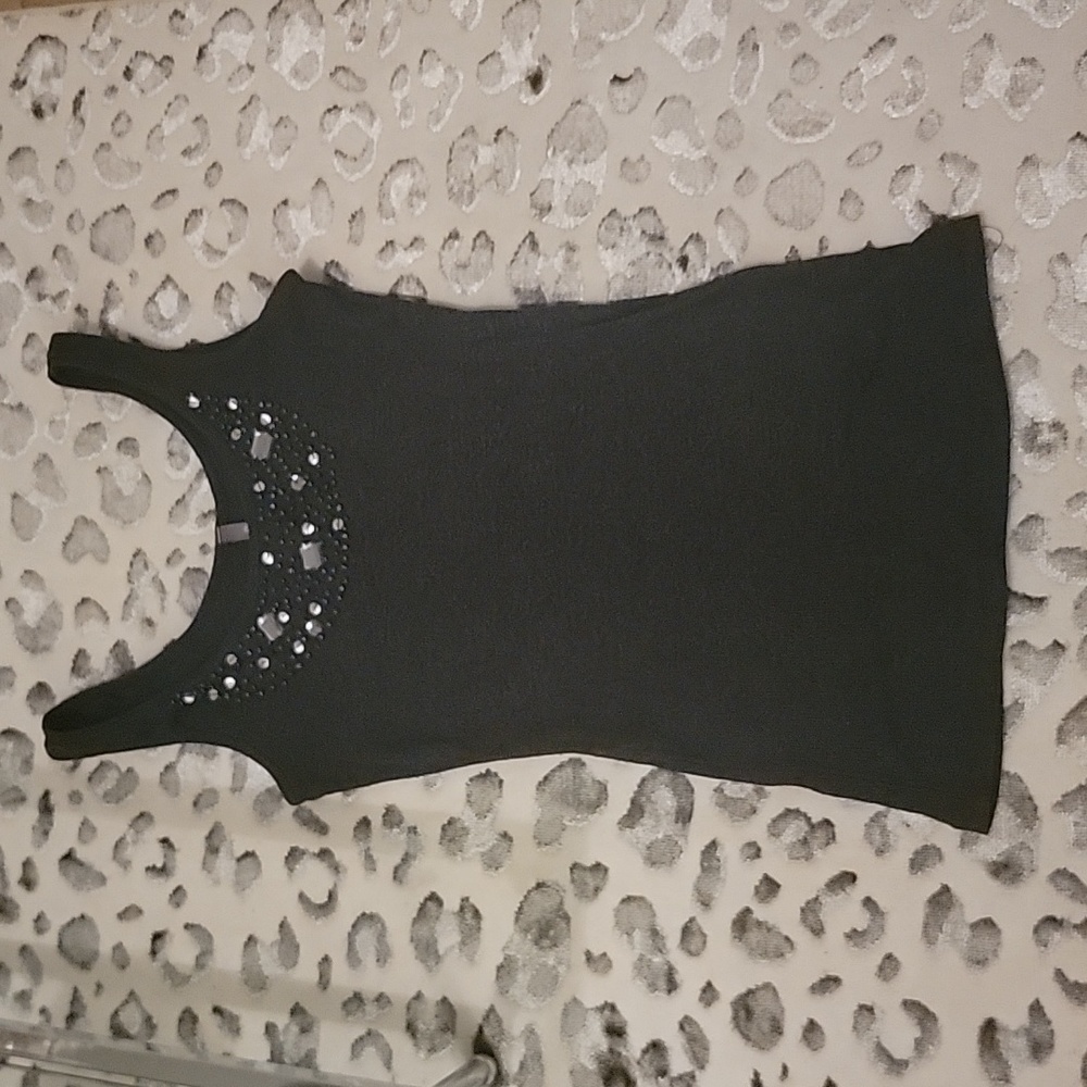 Charlotte Russe charcoal bling tank top. Size small